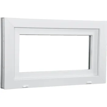 Okno ALUPLAST Sklopné plastové okno bílé 110x42 Zasklení: Trojsklo Ug= 0,7