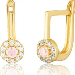 JVD Dámské zlaté náušnice se zirkony na francouzské zapínání ryz. 585/1000 ZE0729XJ81-3200