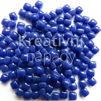 Mozaiková sada Mini skleněná mozaika 5mm tmavě modrá - 560101074