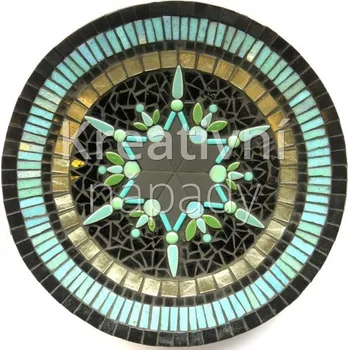 Mozaiková sada Mozaikový set - talíř 30 cm mandala, modrozelená - 560101000221