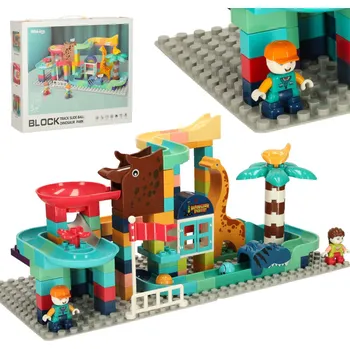 ostatní stavebnice Kreativní stavebnice dinosauří park s kuličkovou dráhou, 147 dílků