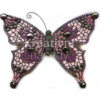 Mozaiková sada Mozaikový set - motýl fialovo-růžový 50 cm - 560101000235