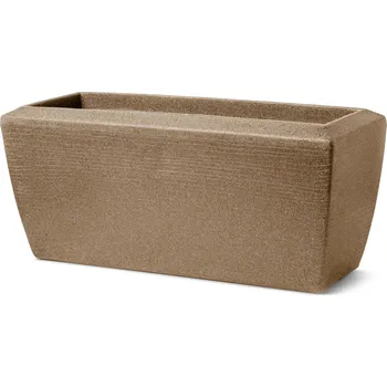 Květináč Capi Arc Granite Planter Rectangle Warm Taupe V 40 cm / D 60 cm