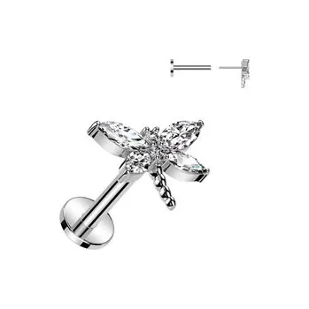 Piercing LB1125 Piercing do brady vážka - PUSH IN labreta