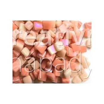 Mozaiková sada Broskvové chmýří, skleněná mozaika mix 8x8x4mm - 560000000182