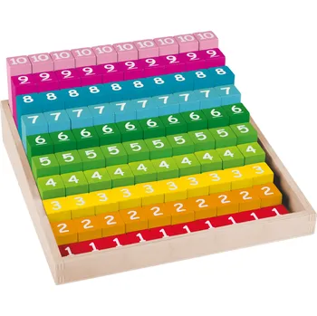 Výuková hračka Playtive Dřevěná výuková hra Montessori, velká (duhové kameny na počítání)