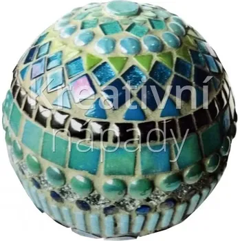 Mozaiková sada Mozaikový set, koule 15cm, modrozelená - 560101000215