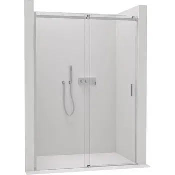 CERANO - Sprchové posuvné dveře Santoro L/P - 8 mm - chrom, transparentní sklo - 120x195 cm