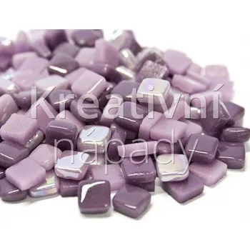 Mozaiková sada Fialové potpourri, skleněná mozaika mix 8x8x4mm - 560000000164