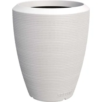 Květináč Capi Arc Granite Elegant White Ø 66 cm / V 76 cm