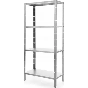 Dílenský regál Skladový regál se 4 policemi, šroubovaný, Revolution, 1000x400(H)1800 mm Rozměry police: 1000x400 mm, 1000x400x(H)1800mm