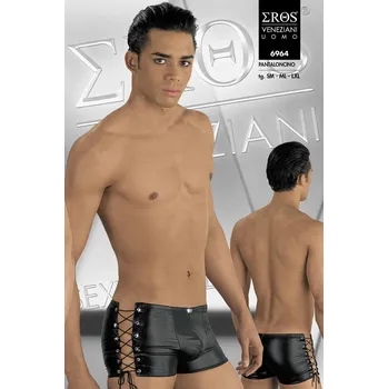 Boxerky Eros Veneziani Pánské boxerky černé 6964 M/L + Doprava zdarma