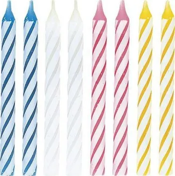 Dortová svíčka Amscan Svíčky - Barevné spirály 24 ks