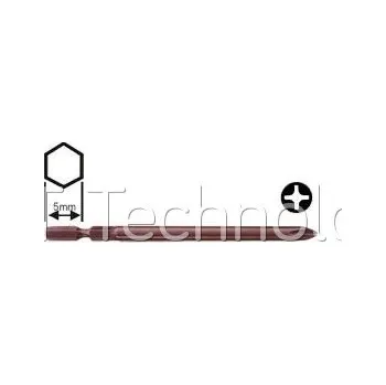Bit Křížový bit V-14, dia 6mm,délka 100 mm - 121005000005