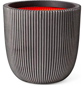 Květináč Capi Nature Groove NL Planter Ball Anthracite Ø 54 cm / V 52 cm