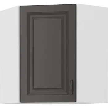 Stolarz-Lempert Kuchyňská skříňka Stilo GRWH - horní rohová 60x60 GN-72 1F (45°), grafit + bílá