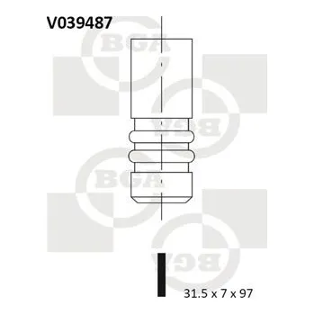 Ventil motoru Výfukový ventil BGA V039487
