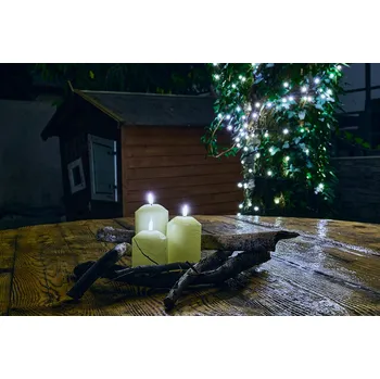 LED páska DECOLED LED svíčka, vosková, 7,5 x 15 cm, mandlová