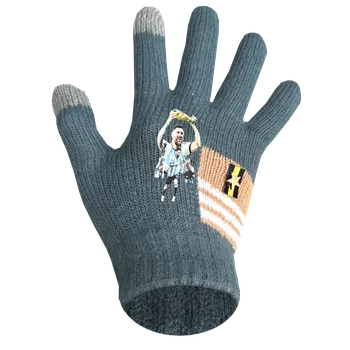 Čepice Numberoplus Dětské pletené rukavice - Argentina - Messi.10 Barva: Tyrkysová