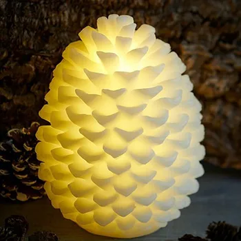 LED páska DECOLED LED svíčka, vosková, šiška, 14 x 18,5 cm, bílá