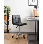 Kancelářská židle černá se čtvercovým prošívaným vzorem elegantní moderní Beliani