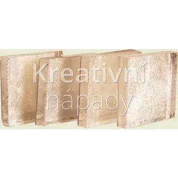 Mozaiková sada Mozaika se zlatem G403, bílé zlato, hladká, 20x20 mm - 560204020003