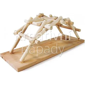 Dřevěná hračka Dřevěný model Da Vinciho mostu - 560204090008