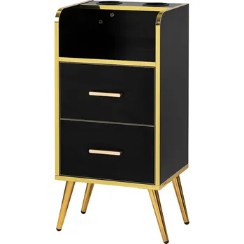 Kadeřnické křeslo Kadeřnický asistent Gabbiano Trix zlatá černá