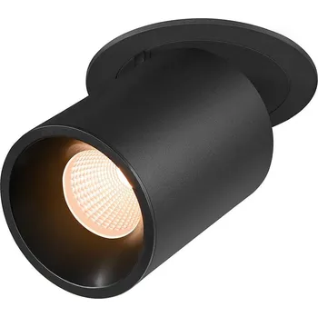 Bodové svítidlo SLV - BIG WHITE NUMINOS® PROJECTOR L stropní zápustné svítidlo 2700 K, 20°, válcové, černé/černé - BIG WHITE (SLV) LA 1007029