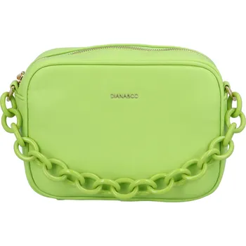 Stylová dámská koženková crossbody Simona, výrazná zelená