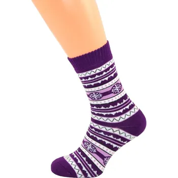 Dámské termo ponožky Gapo Dámské zimní ponožky NORSKÝ VZOR 1. Velikost: 5-6 (EU 38-39), 2. Barva: Fialová