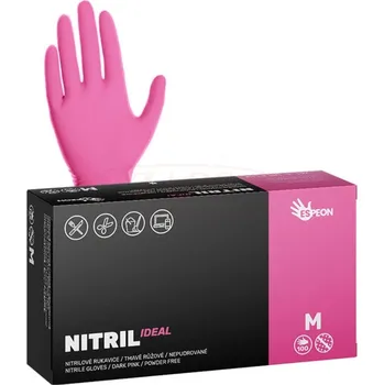Pracovní rukavice Rukavice Nitrilové růžové - M