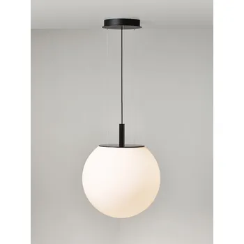 BROKIS Závěsné svítidlo SFERA 180 triplex opál matovaný / černý matný komaxit / černý kabel - BROKIS A BRO PC01246_002