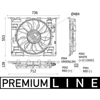 Chladič motoru Větrák, chlazení motoru MAHLE CFF 535 000P