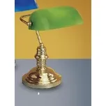ORION Stolní lampa 1xE27 mosaz/zelené sklo, výška 35cm - ORION OR LA 4-587/1 MS/GRÜN
