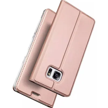Pouzdro na mobilní telefon Pouzdro FLIP pro Samsung Galaxy S7 Edge zlaté v růžovém odstínu