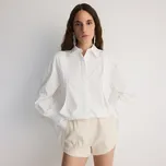 Reserved - Šortky z bavlněné látky - krémová - 098BW-01X - 098BW-01X-L