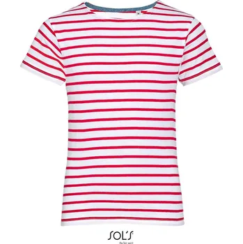 Dětské pruhované tričko Miles Kids white-red 14 Y