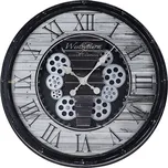 Hodiny nástěnné s otevřeným strojkem černá KO-KL5000100cern