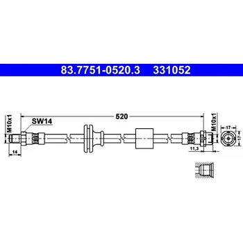 Brzdová hadice Brzdová hadice ATE 83.7751-0520.3