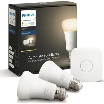 PHILIPS SVÍTIDLA Hue Bluetooth 2x žárovka LED E27 9W 806lm 2700K + bridge - PHILIPS (929001821601) PH 8718696785218