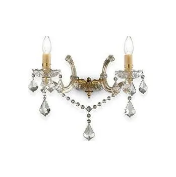 Nástěnné svítidlo IDEALLUX Nástěnné svítidlo Ideal Lux Florian AP2 oro 035659 zlaté - IDEALLUX ILUX 035659