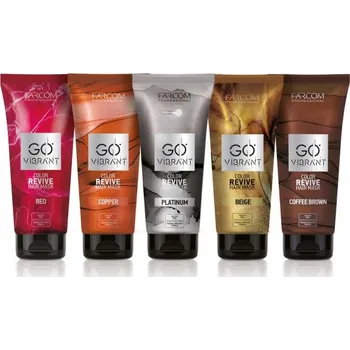 Vlasová regenerace Farcom GO Vibrant - barevná maska na vlasy 200ml - Červená