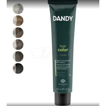 Barva na vlasy Dandy HAIR COLOR bezamoniaková pánská barva na vlasy 60 ml - D2 Very Dark Brown