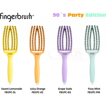 kartáč na vlasy Olivia Garden FingerBrush Party Edition - Juicy Orange