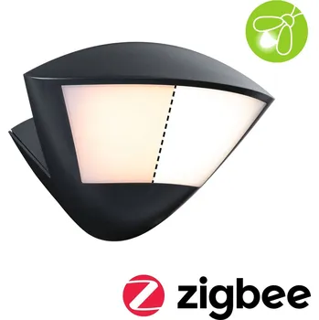 Venkovní osvětlení PAULMANN LED venkovní nástěnné svítidlo Smart Home Zigbee 3.0 Skyla pohybové čidlo neláká hmyz IP44 226x164mm CCT 10W 230V antracit hliník - PAULMANN P 94864