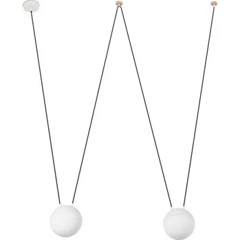 FARO MINE GLASS SPACE závěsné svítidlo, bílá, 2L - FARO FARO 28375-2L