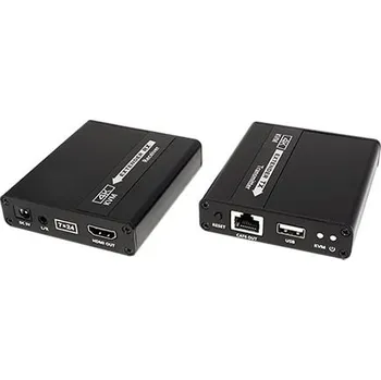 KVM přepínač Value KVM prodlužovací adaptér (USB, HDMI) přes TP, audio extraktor,4K@30Hz, až 40m - 14.99.3042