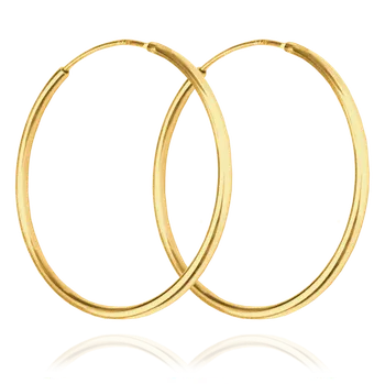 Náušnice Moonlit Pozlacené kruhové náušnice 5 cm Zlatá