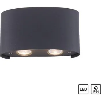 Venkovní osvětlení PAULNEUHAUS CARLO LED nástěnná lampa, 4 bodové, antracit, venkovní i vnitřní, dekorativní 3000K - PAUL NEUHAUS PN 9487-13